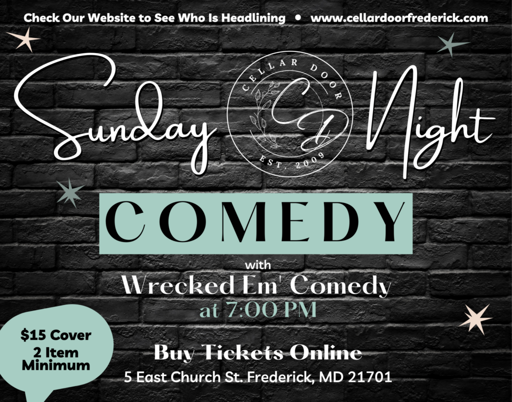 Cellar Door Sunday Night Comedy flyer