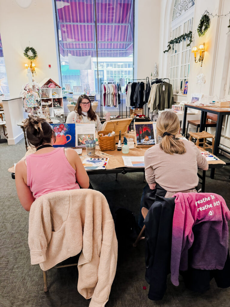 women in craft class